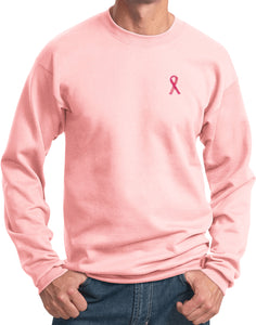 Breast Cancer Sweatshirt Sequins Ribbon Pocket Print - Yoga Clothing for You