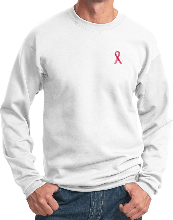 Breast Cancer Sweatshirt Sequins Ribbon Pocket Print - Yoga Clothing for You