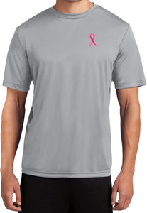 Breast Cancer Shirt Sequins Ribbon Pocket Print Dry Wicking Tee - Yoga Clothing for You