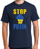 Stop Putin Pro Ukraine Navy Blue Shirt - Adult Unisex Sizes - Yoga Clothing for You