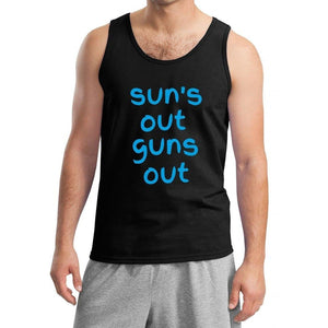 Yoga Clothing for You Mens Suns Out Guns Out Tank Top - Black - Yoga Clothing for You