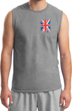 Mens Union Jack Muscle Shirt - Pocket Print - Yoga Clothing for You