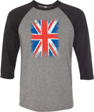 Union Jack T-shirt Flag Raglan Tee - Yoga Clothing for You