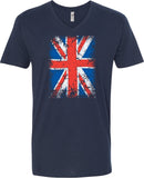Union Jack T-shirt Flag V-Neck - Yoga Clothing for You