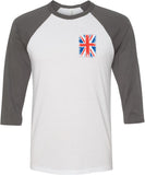 Union Jack Raglan Shirt Pocket Print - Yoga Clothing for You