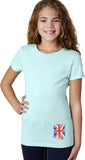 Girls Union Jack T-shirt Bottom Print - Yoga Clothing for You