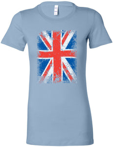 Ladies Union Jack T-shirt Flag Longer Length Tee - Yoga Clothing for You