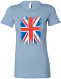 Ladies Union Jack T-shirt Flag Longer Length Tee - Yoga Clothing for You