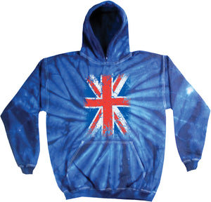 Union Jack Tie Dye Hoodie - Yoga Clothing for You