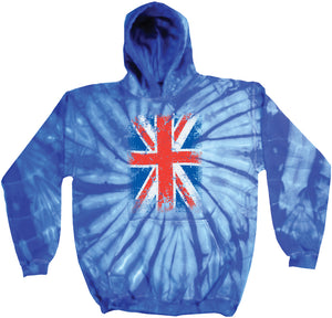Union Jack Tie Dye Hoodie - Yoga Clothing for You