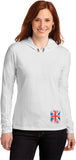 Ladies Union Jack T-shirt Flag Bottom Print Hooded Shirt - Yoga Clothing for You
