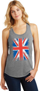 Ladies Union Jack Tank Top Flag Racerback - Yoga Clothing for You