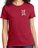Ladies Union Jack T-shirt Pocket Print - Yoga Clothing for You