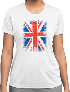Ladies Union Jack T-shirt Flag Moisture Wicking Tee - Yoga Clothing for You