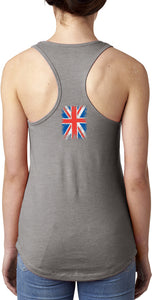 Ladies Union Jack Tank Top Flag Back Print Ideal Tanktop - Yoga Clothing for You