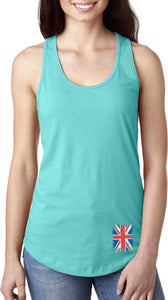 Ladies Union Jack Tank Top Flag Bottom Print Ideal Tanktop - Yoga Clothing for You