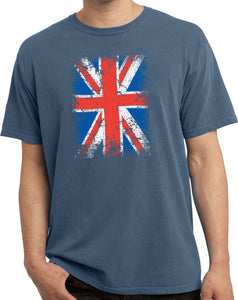 Union Jack T-shirt Flag Pigment Dyed Tee - Yoga Clothing for You