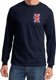 Union Jack Long Sleeve Shirt Pocket Print - Yoga Clothing for You