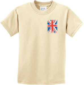 Kids Union Jack T-shirt Pocket Print Youth Tee - Yoga Clothing for You