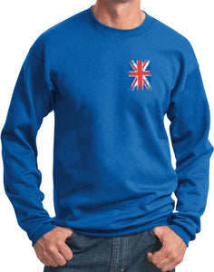 Union Jack Sweatshirt Pocket Print - Yoga Clothing for You