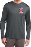 Union Jack T-shirt Flag Pocket Print Dry Wicking Long Sleeve - Yoga Clothing for You