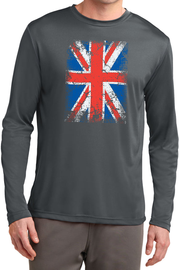 Union Jack T-shirt Flag Moisture Wicking Long Sleeve - Yoga Clothing for You