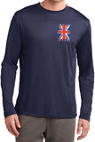 Union Jack T-shirt Flag Pocket Print Dry Wicking Long Sleeve - Yoga Clothing for You