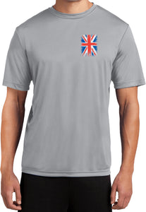 Union Jack T-shirt Flag Pocket Print Dry Wicking Tee - Yoga Clothing for You