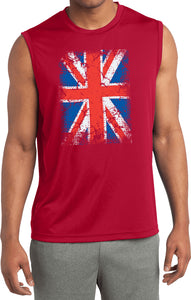 Union Jack T-shirt Flag Sleeveless Competitor Tee - Yoga Clothing for You