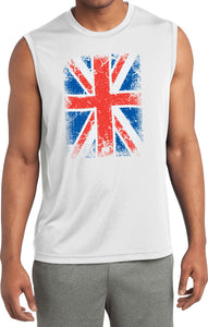 Union Jack T-shirt Flag Sleeveless Competitor Tee - Yoga Clothing for You