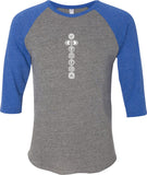 White 7 Chakras Eco Raglan 3/4 Sleeve Yoga Tee Shirt - Yoga Clothing for You