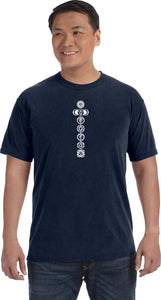 White 7 Chakras Heavyweight Pigment Dye Yoga Tee Shirt - Yoga Clothing for You