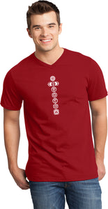 White 7 Chakras Important V-neck Yoga Tee Shirt - Yoga Clothing for You