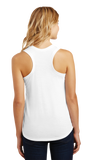 Ladies Halloween Racerback Tank Top Black Jack-O-Lantern - Yoga Clothing for You