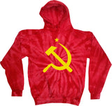 Soviet Union Hoodie Yellow Hammer and Sickle Tie Dye Hoody - Yoga Clothing for You