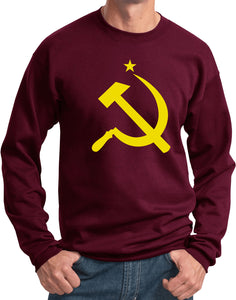 Soviet Union Sweatshirt Yellow Hammer and Sickle - Yoga Clothing for You