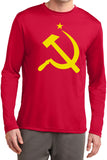 Soviet Union Yellow Hammer and Sickle Dry Wicking Long Sleeve - Yoga Clothing for You