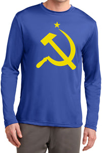 Soviet Union Yellow Hammer and Sickle Dry Wicking Long Sleeve - Yoga Clothing for You