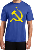 Soviet Union T-shirt Yellow Hammer and Sickle Dry Wicking Tee - Yoga Clothing for You