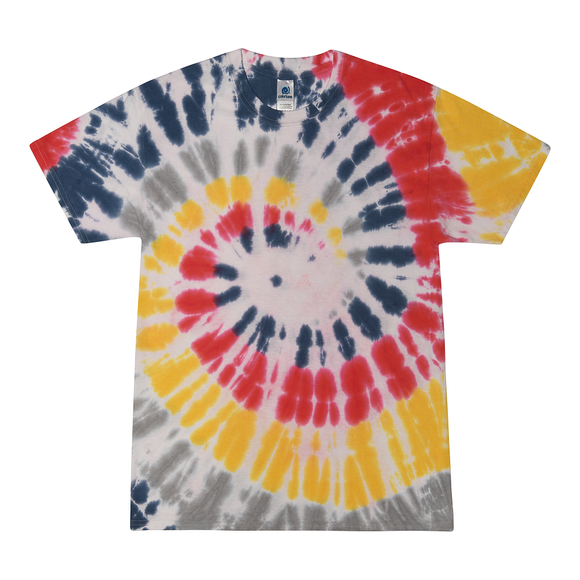 Tie Dye Shirt Blue Red Yellow Grey Yellowstone T-Shirt - Yoga Clothing for You