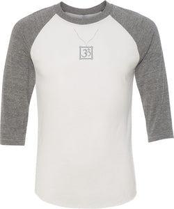 AUM Charm Necklace Eco Raglan 3/4 Sleeve Yoga Tee Shirt - Yoga Clothing for You