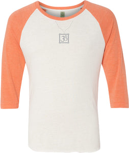 AUM Charm Necklace Eco Raglan 3/4 Sleeve Yoga Tee Shirt - Yoga Clothing for You